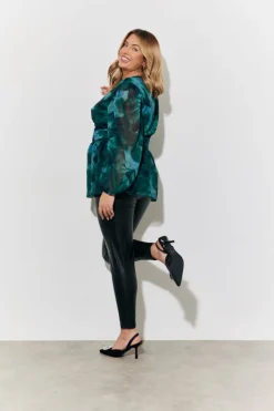 Sale In The Style Ruched Printed Blouse Multicoloured