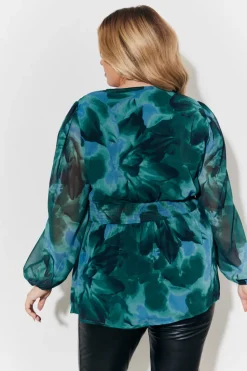 Sale In The Style Ruched Printed Blouse Multicoloured