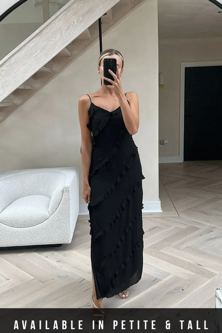 In the Style Ruffle Detail Maxi Dress