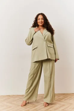 New In The Style Relaxed Blazer Sage