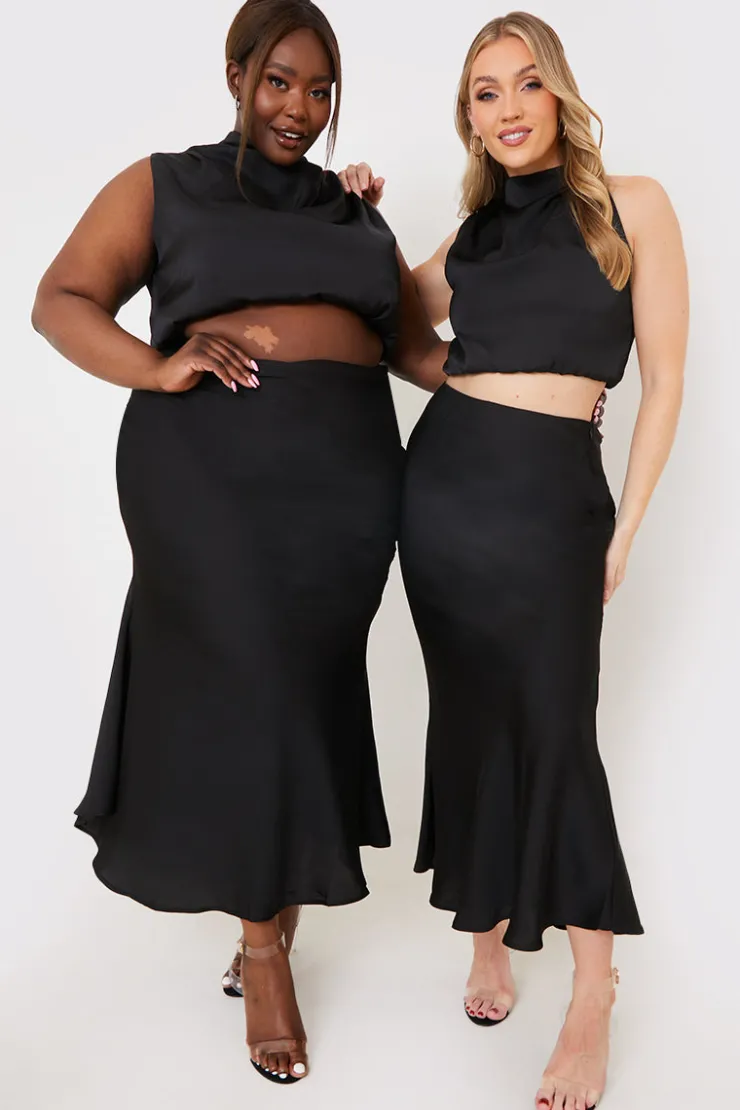 New In the Style Satin Maxi Co Ord Skirt