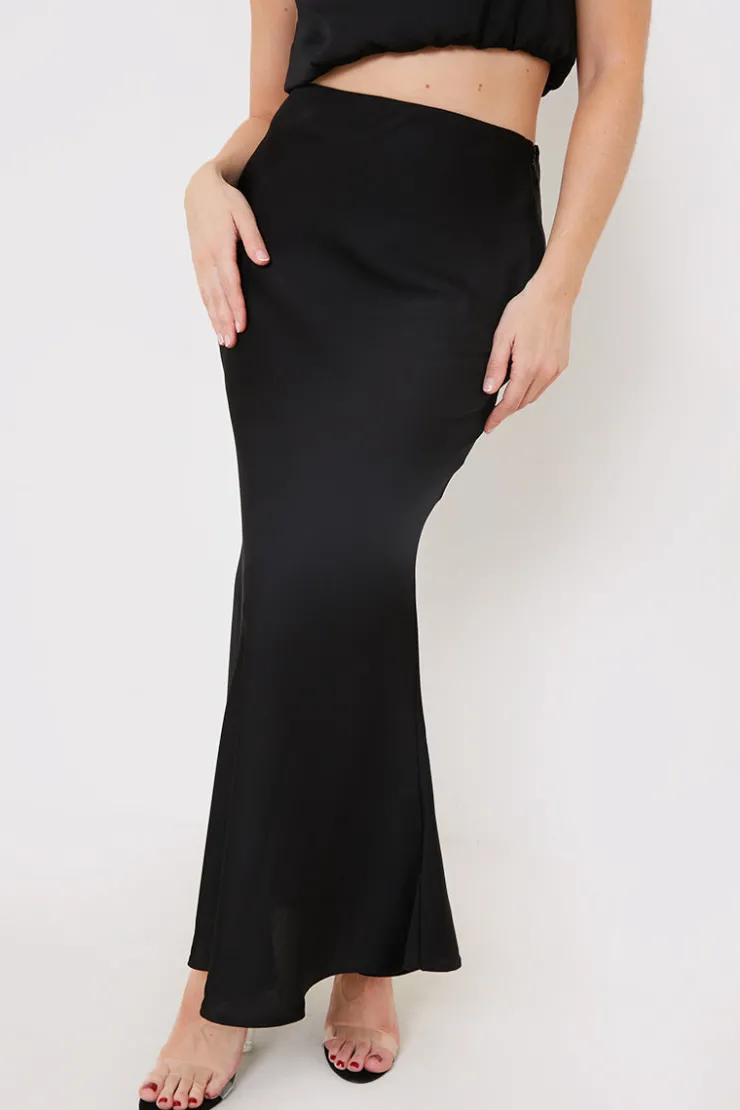 New In the Style Satin Maxi Co Ord Skirt