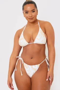 Clearance In the Style Scarf Print Tie Side Bikini Bottom