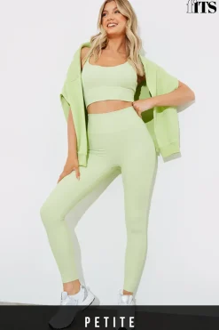 Clearance Fits Sculpt Ribbed Sports Leggings Lime