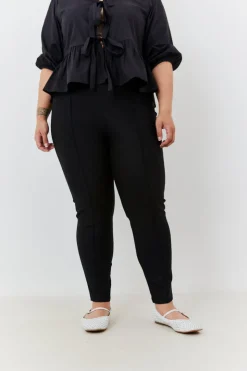 Online In The Style Seam Detail Trousers Black