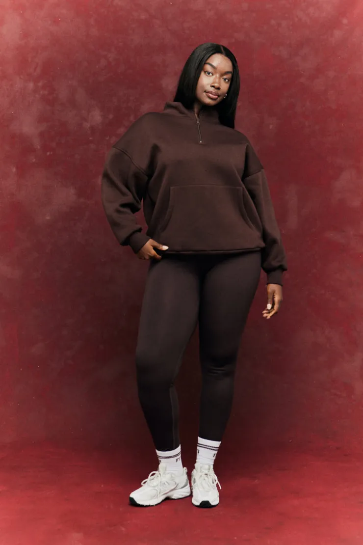 Clearance Fits Seamless High Waist Bum Boosting Leggings Chocolate