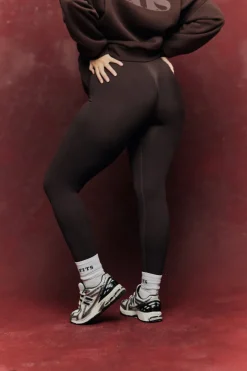 Clearance Fits Seamless High Waist Bum Boosting Leggings Chocolate
