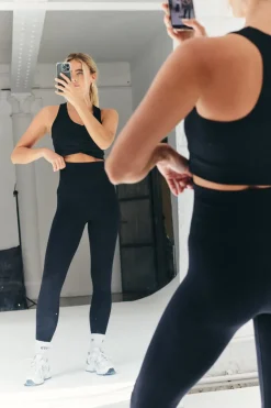 Sale Fits Seamless High Waist Bum Boosting Leggings Black
