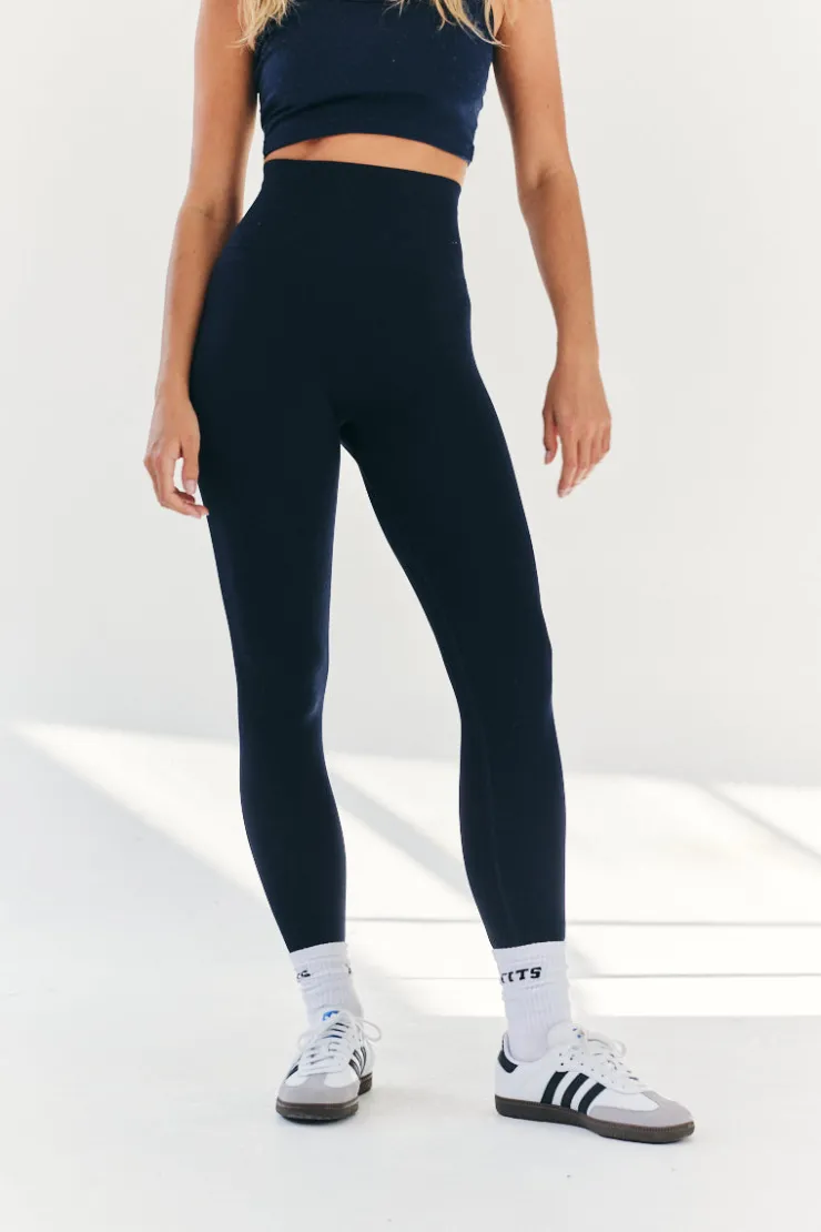 New Fits Seamless High Waist Bum Boosting Leggings Navy