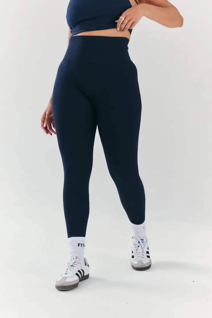 New Fits Seamless High Waist Bum Boosting Leggings Navy