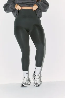 New Fits Seamless High Waisted Bum Boosting Leggings Charcoal