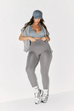 Hot Fits Seamless High Waisted Bum Boosting Leggings Slate