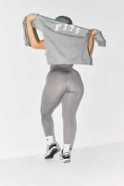 Hot Fits Seamless High Waisted Bum Boosting Leggings Slate