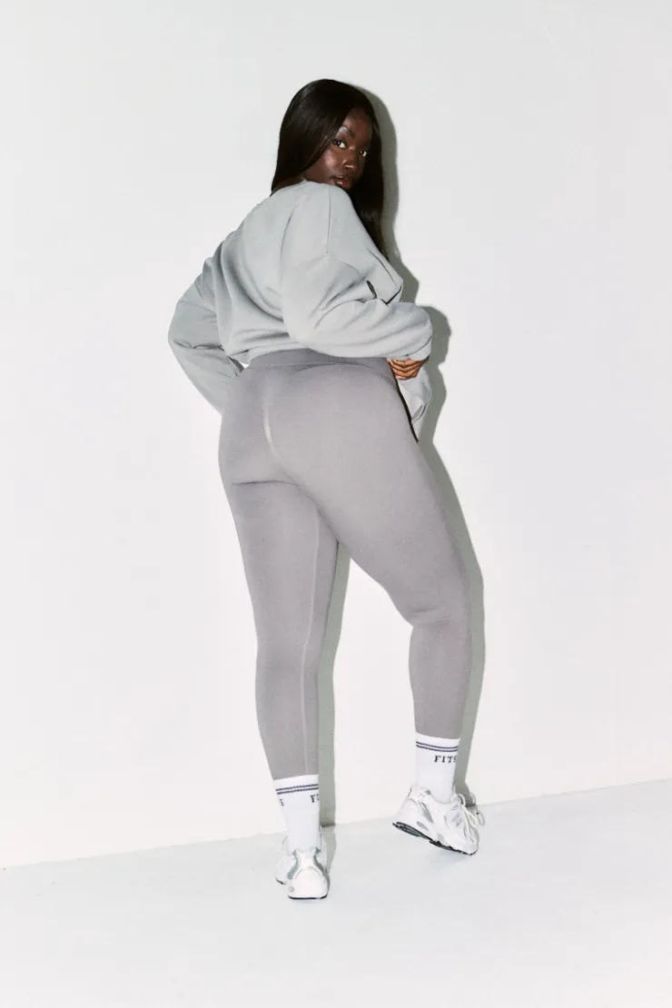 Hot Fits Seamless High Waisted Bum Boosting Leggings Slate