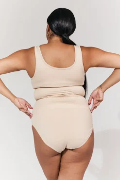 Hot In The Style Seamless Snatched High Waist Shaper Pant Sand
