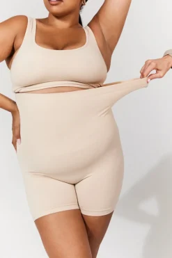 In The Style Seamless Snatched Sculpting Chafing Short Sand