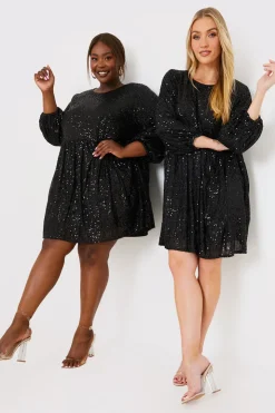 Hot In the Style Sequin Smock Mini Dress