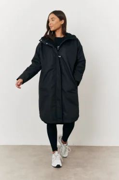 Online In The Style Showerproof Borg Lined Coat Black
