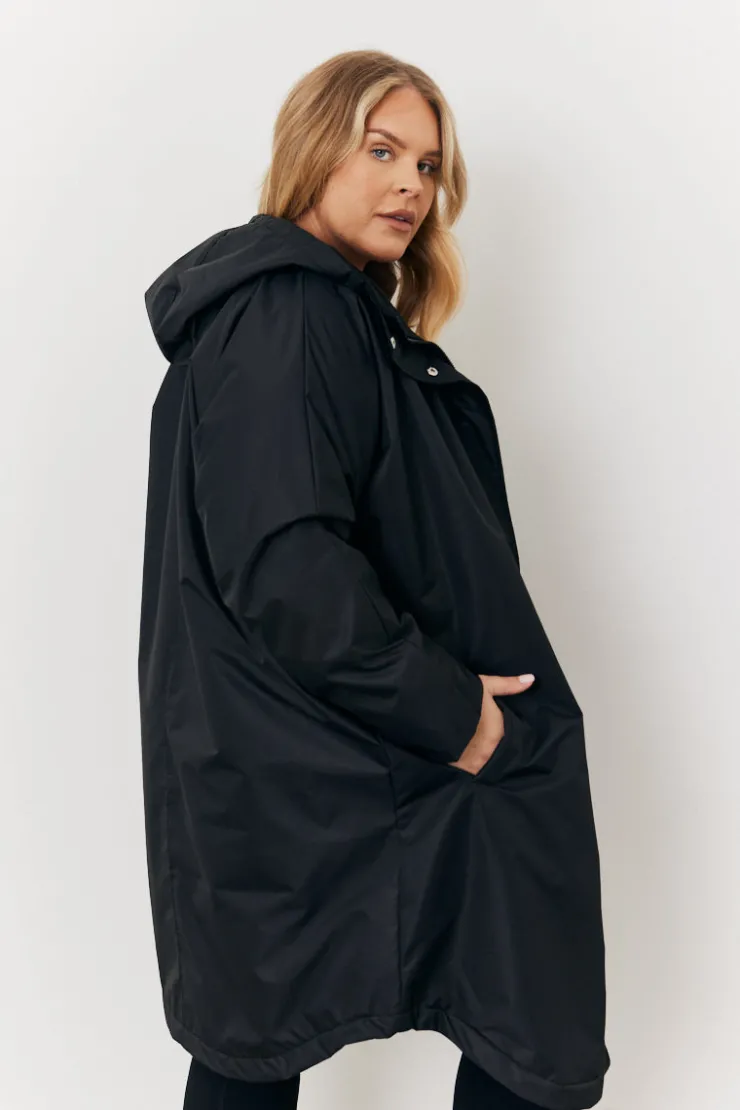 Online In The Style Showerproof Borg Lined Coat Black