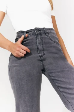 Best In The Style Sienna Straight Leg Jean Grey