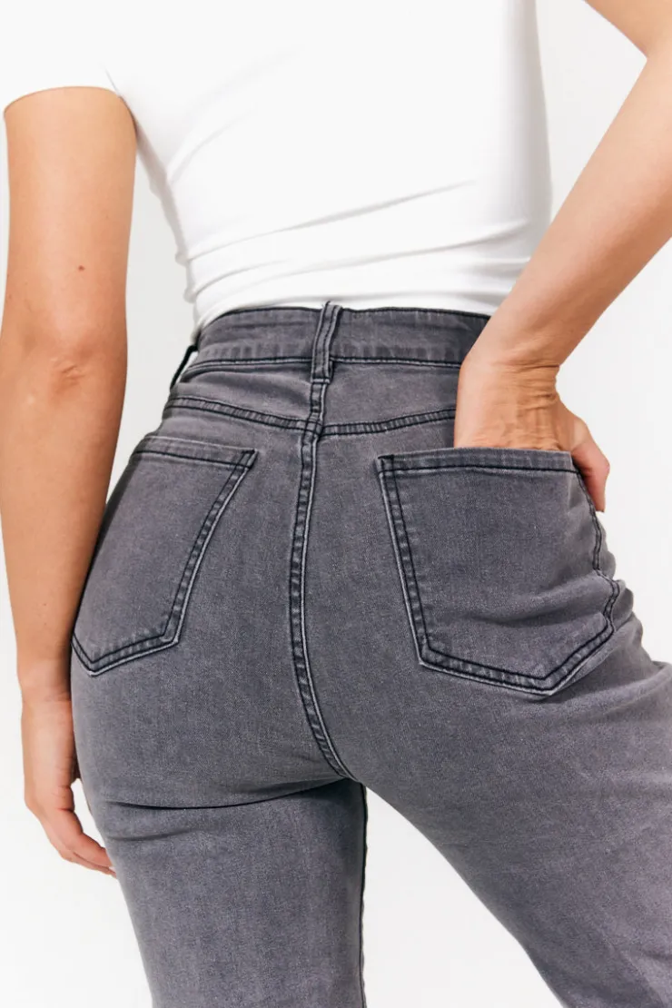 Best In The Style Sienna Straight Leg Jean Grey