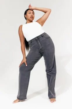 Best In The Style Sienna Straight Leg Jean Grey