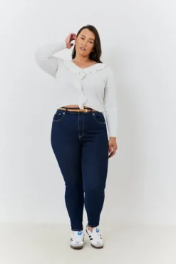 Outlet In the Style Skinny Jeans Blue
