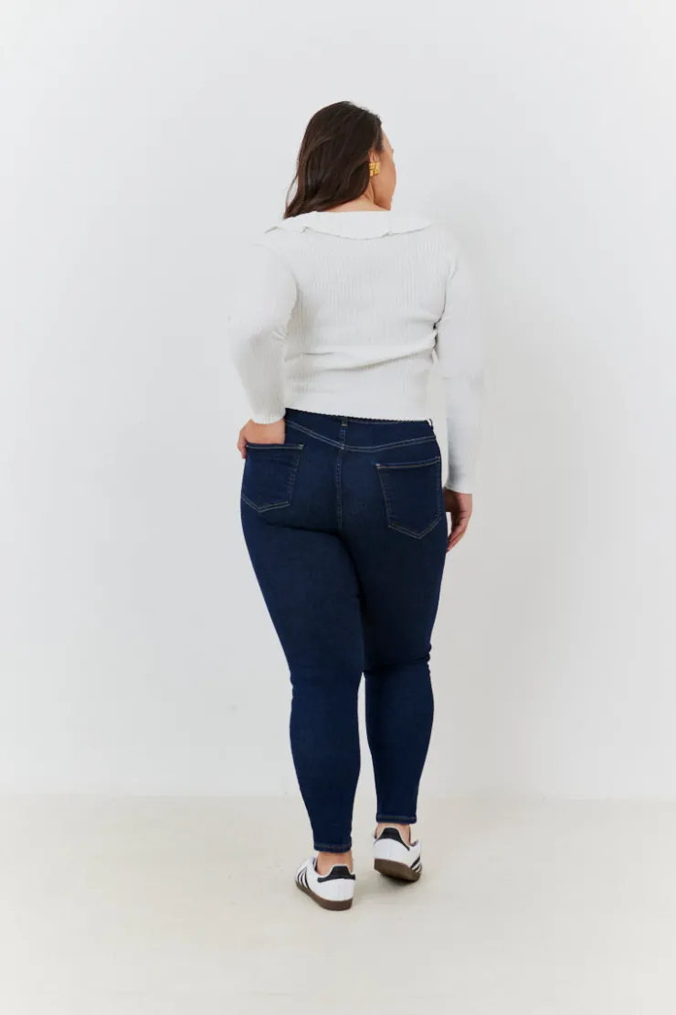 Outlet In the Style Skinny Jeans Blue