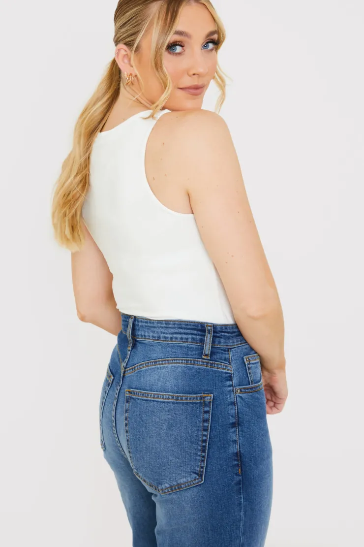 Clearance In the Style Slinky Bodysuit White