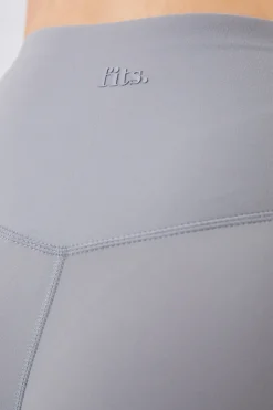 Sale In the Style Soft Touch Cross Over Waist Cycling Shorts Grey