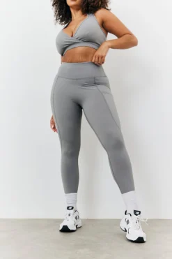 New Fits Soft Touch Seam Detail Legging Grey