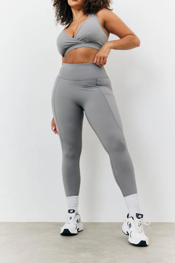 New Fits Soft Touch Seam Detail Legging Grey