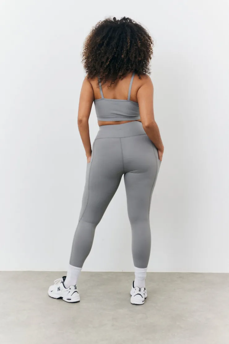 New Fits Soft Touch Seam Detail Legging Grey
