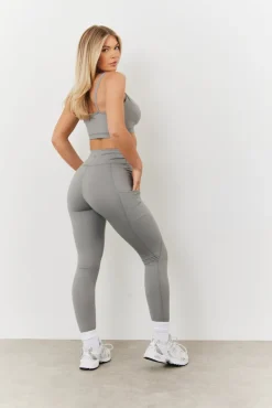 New Fits Soft Touch Seam Detail Legging Grey