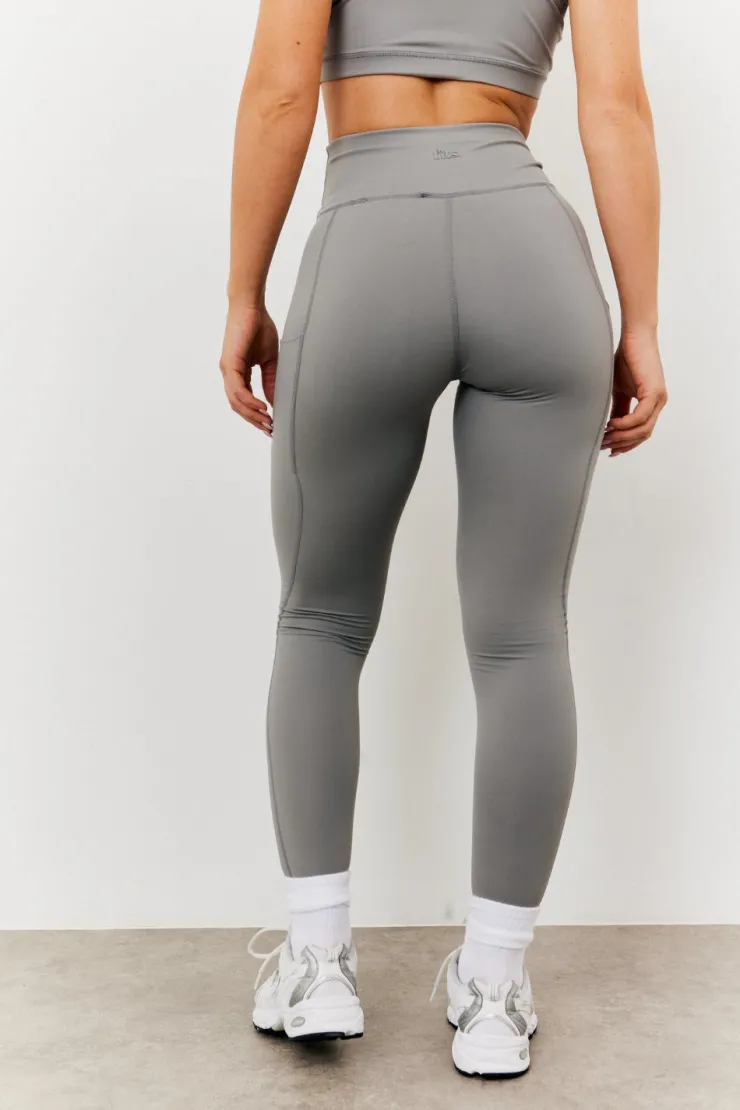 New Fits Soft Touch Seam Detail Legging Grey