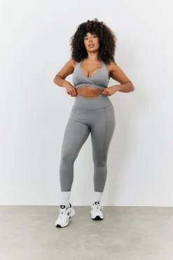 New Fits Soft Touch Seam Detail Legging Grey