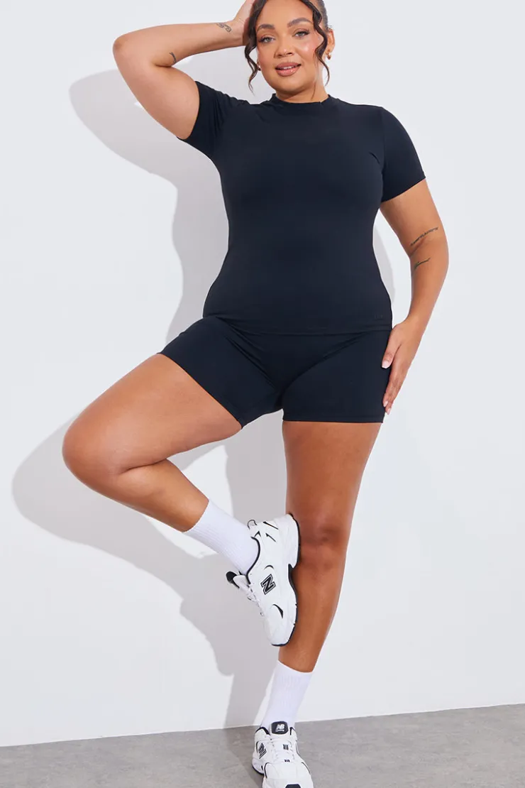 Outlet Fits Soft Touch Short Sleeve Top Black