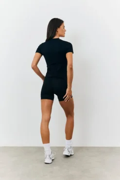 Outlet Fits Soft Touch Short Sleeve Top Black