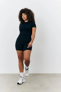 Outlet Fits Soft Touch Short Sleeve Top Black