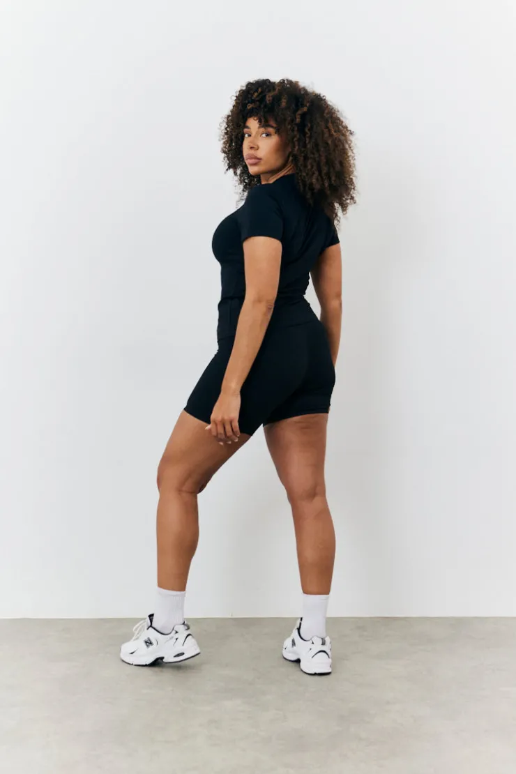 Outlet Fits Soft Touch Short Sleeve Top Black
