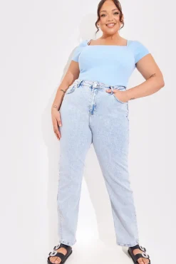 In The Style Square Neck Fitted Top