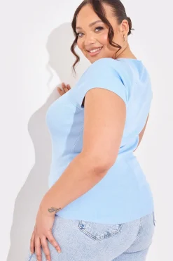 In The Style Square Neck Fitted Top