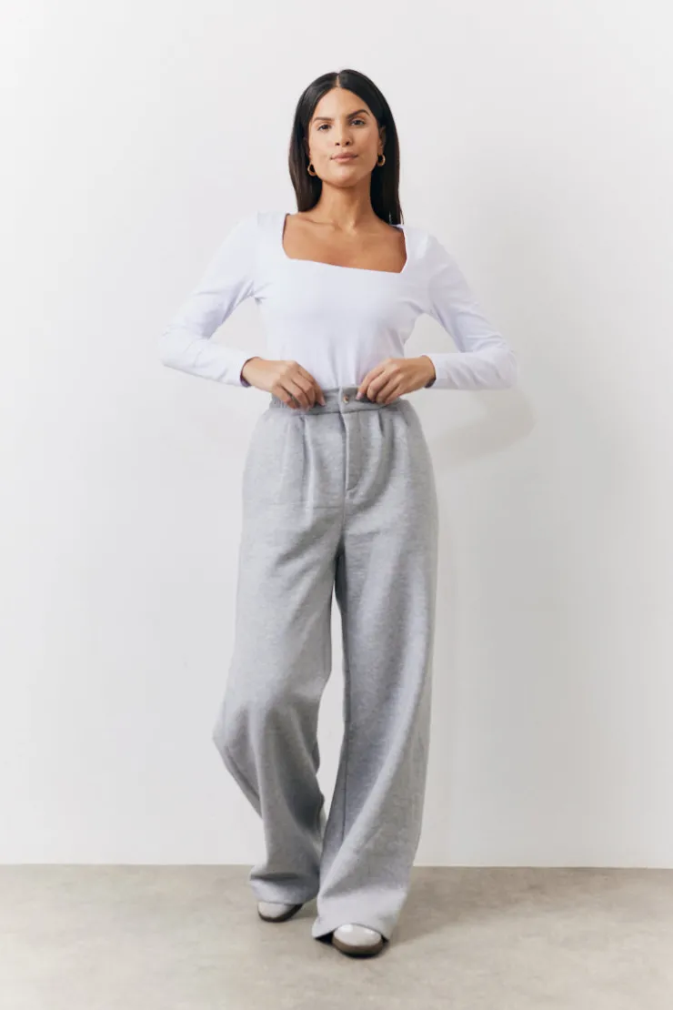 Discount In the Style Square Neck Top White