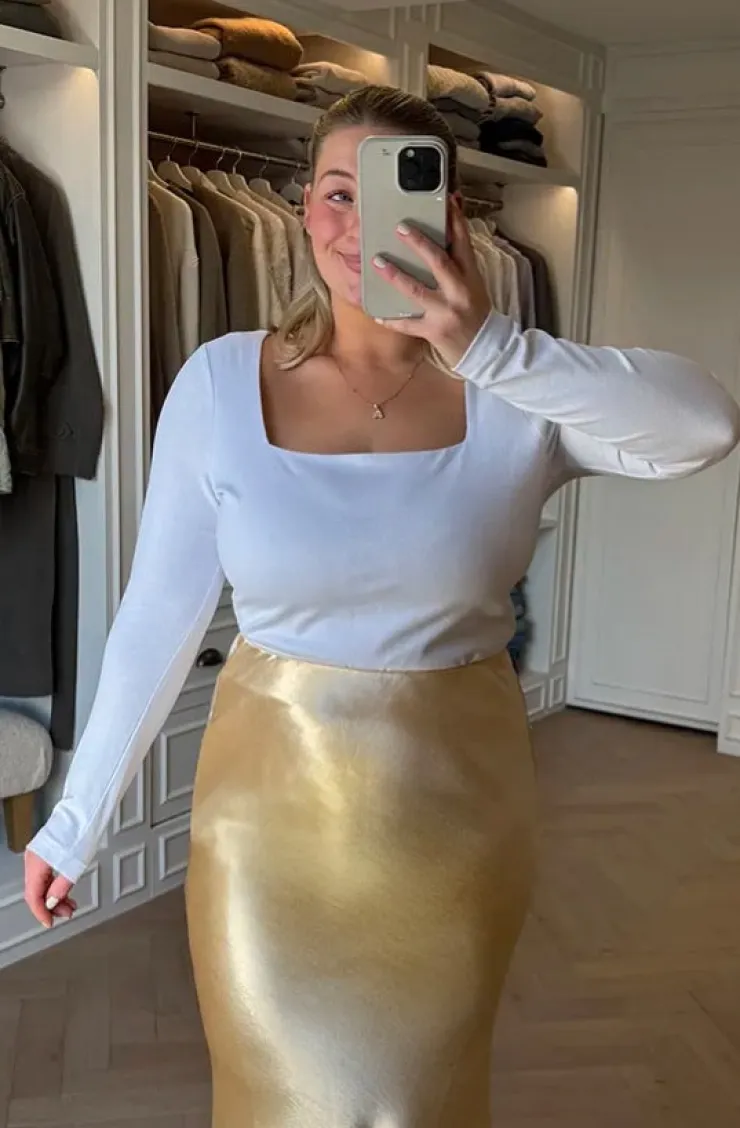 Discount In the Style Square Neck Top White