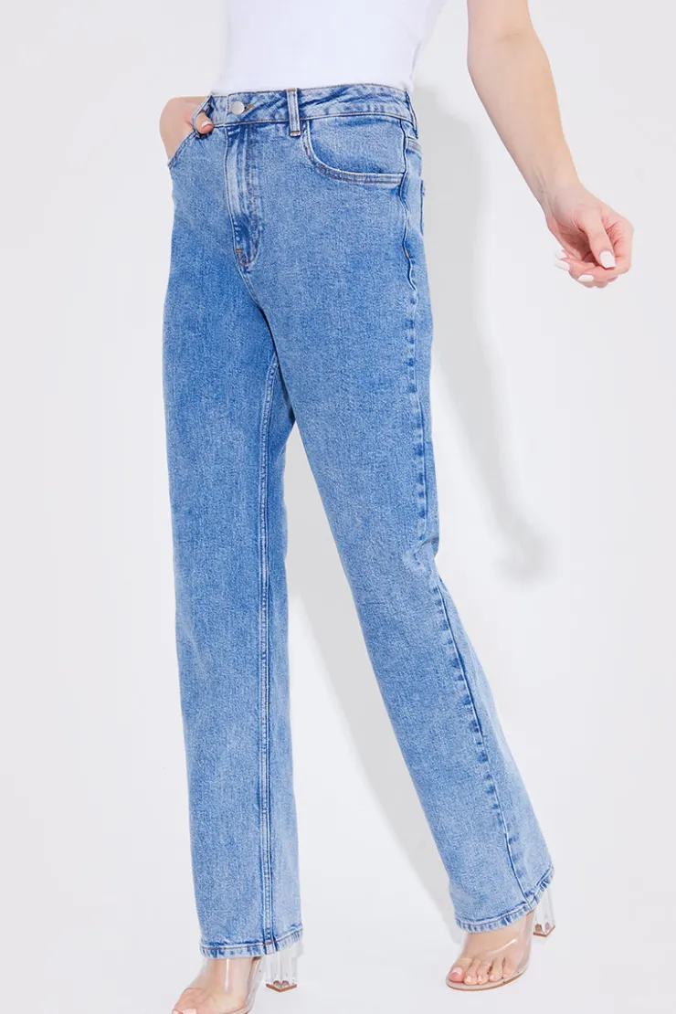 Hot Fits Straight Leg Jean Blue