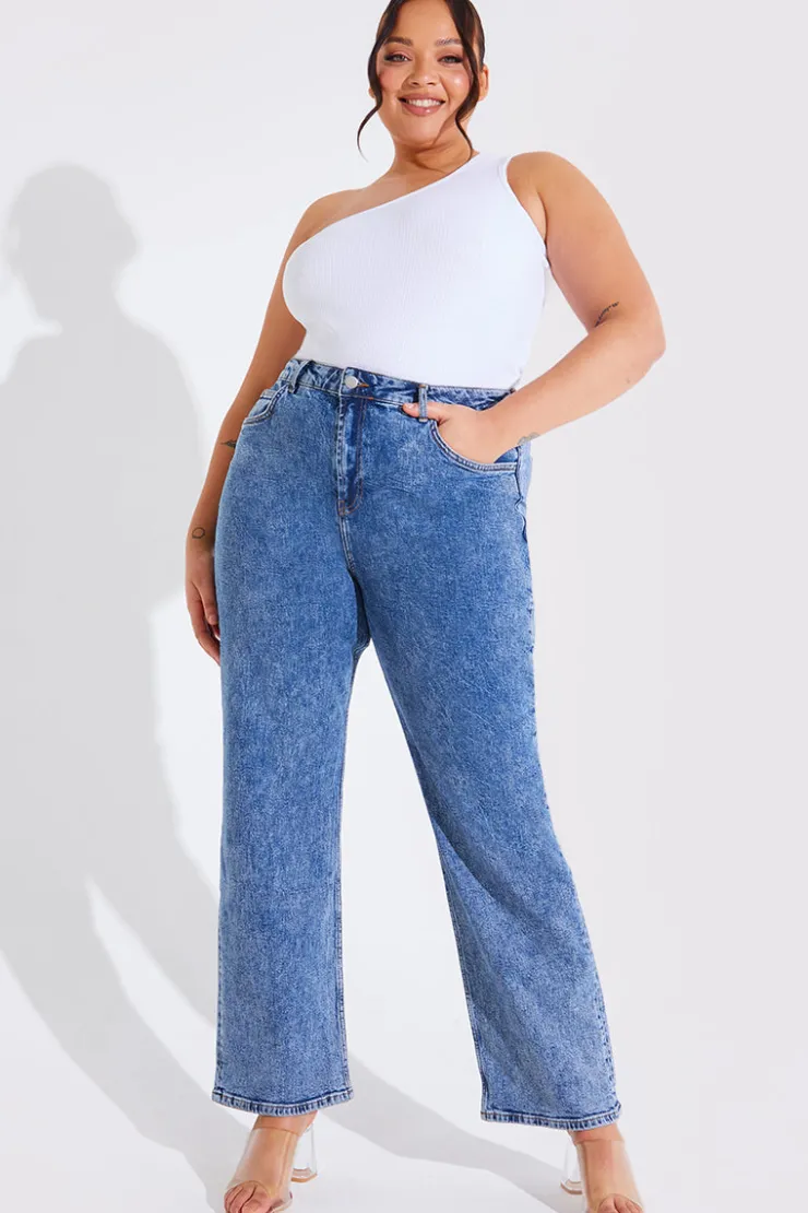 Hot Fits Straight Leg Jean Blue