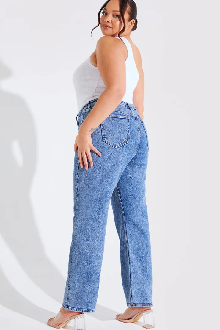 Hot Fits Straight Leg Jean Blue