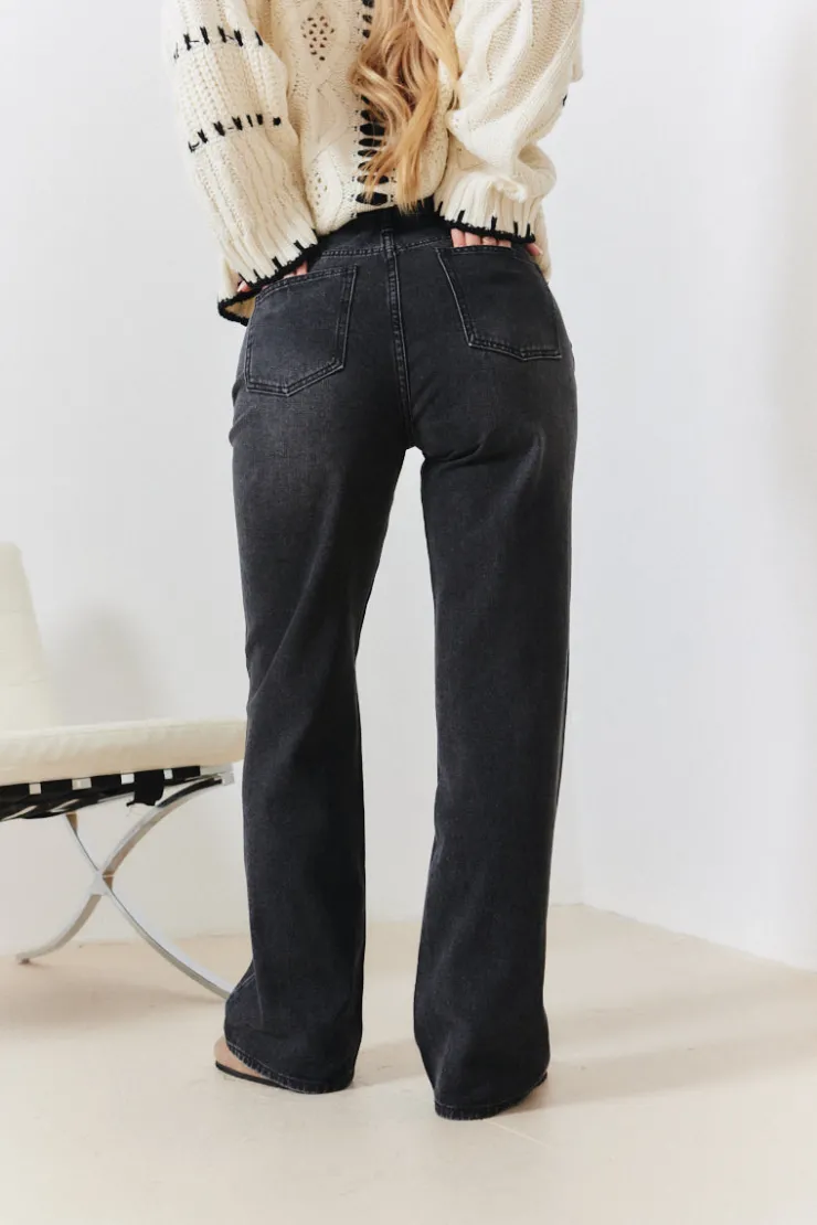 Outlet In The Style Straight Leg Jeans Grey