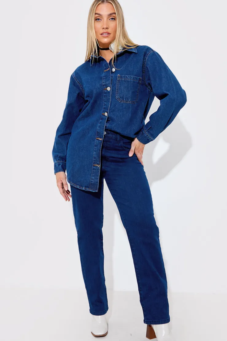 In The Style Straight Leg Jeans Indigo
