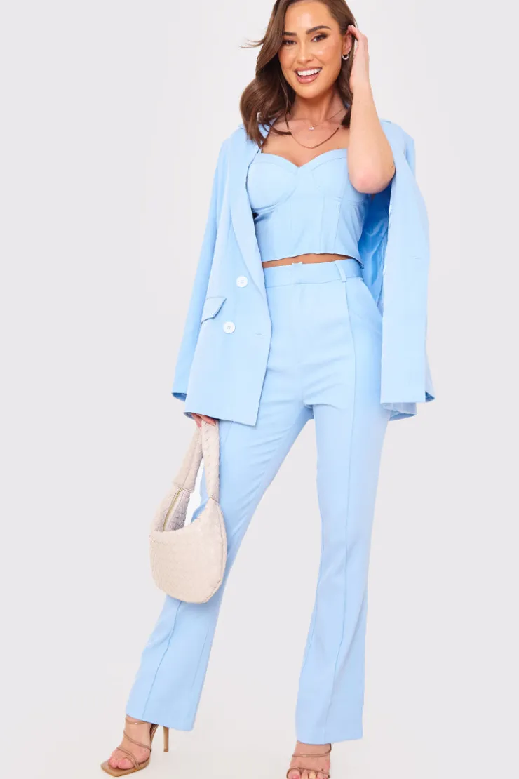 Discount Court By A Feather Straight Leg Trouser Blue